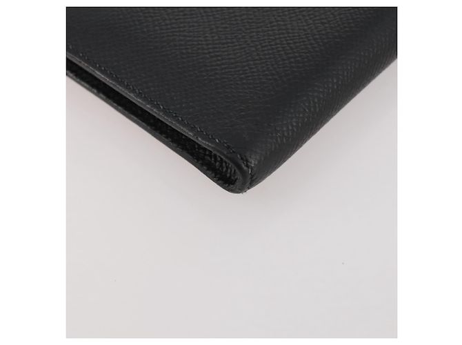 Hermès HERMES Combine Remix Duo Dogon Pouch Leather Black Silver Auth 204779M Nero Argento - vista 15
