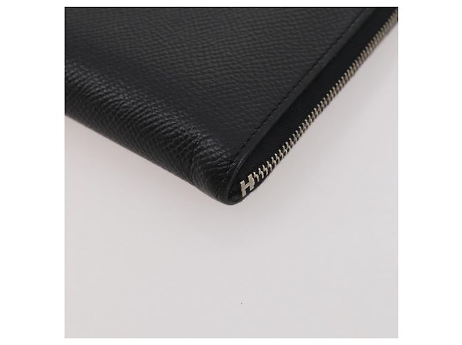 Hermès HERMES Combine Remix Duo Dogon Pouch Leather Black Silver Auth 204779M Nero Argento - vista 16