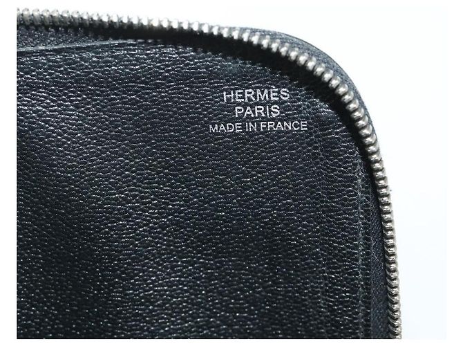 Hermès HERMES Combine Remix Duo Dogon Pouch Leather Black Silver Auth 204779M Nero Argento - vista 17