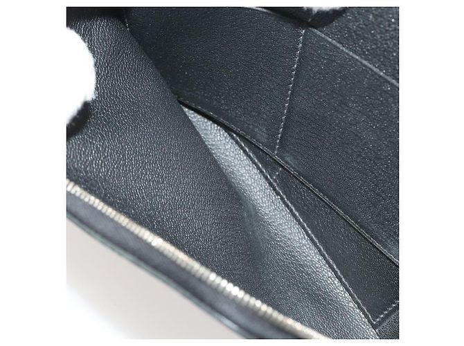 Hermès HERMES Combine Remix Duo Dogon Pouch Leather Black Silver Auth 204779M Nero Argento - vista 19