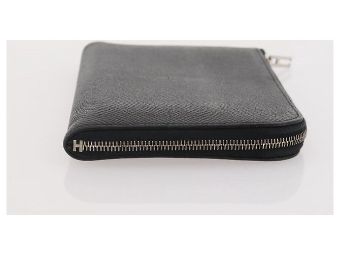 Hermès HERMES Combine Remix Duo Dogon Pouch Leather Black Silver Auth 204779M Nero Argento - vista 3