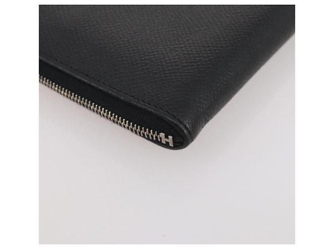 Hermès HERMES Combine Remix Duo Dogon Pouch Leather Black Silver Auth 204779M Nero Argento - vista 7