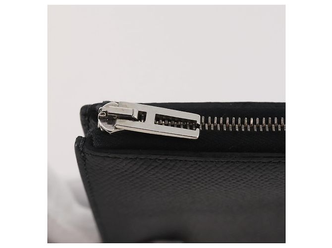 Hermès HERMES Combine Remix Duo Dogon Pouch Leather Black Silver Auth 204779M Nero Argento - vista 8