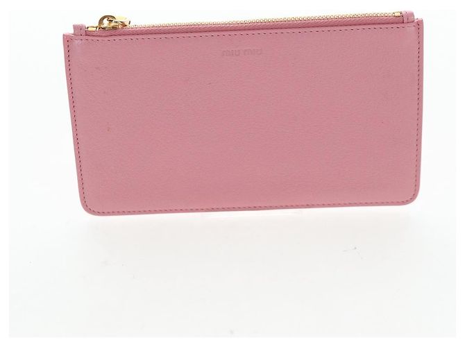 Carteira Miu Miu em couro rosa autêntica BA15726V - vista 27