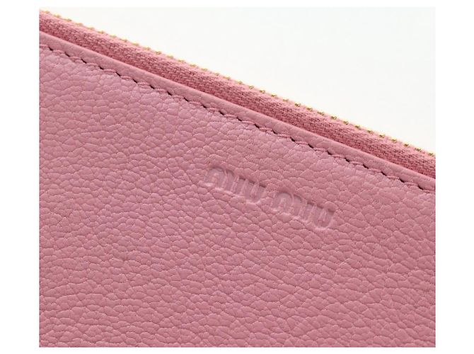 Carteira Miu Miu em couro rosa autêntica BA15726V - vista 29