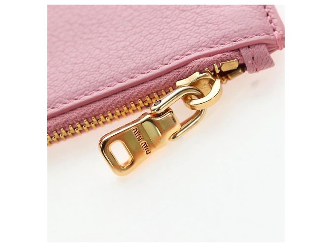 Carteira Miu Miu em couro rosa autêntica BA15726V - vista 30