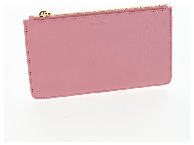 Carteira Miu Miu em couro rosa autêntica BA15726V - vista 32