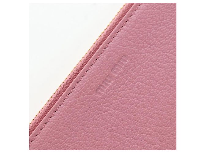 Carteira Miu Miu em couro rosa autêntica BA15726V - vista 34