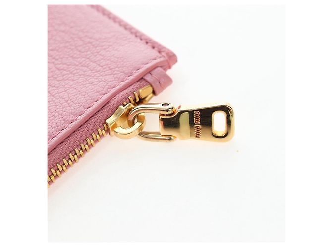 Carteira Miu Miu em couro rosa autêntica BA15726V - vista 35