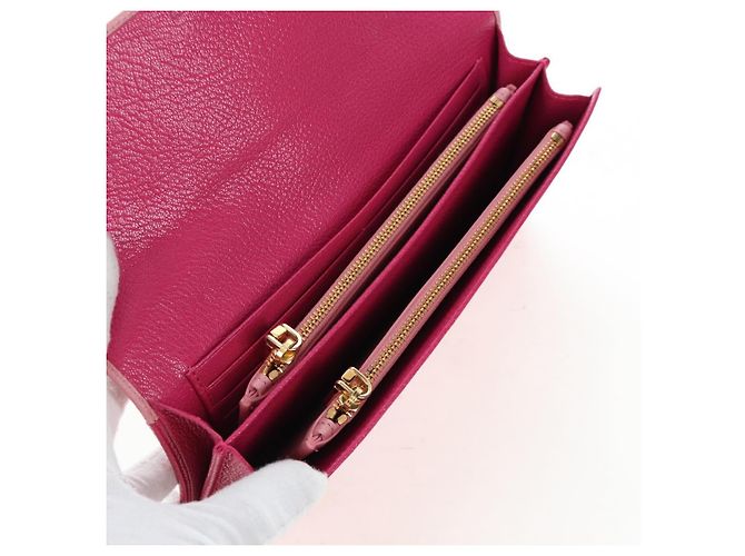 Carteira Miu Miu em couro rosa autêntica BA15726V - vista 7