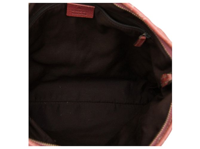 Borsa a tracolla Gucci GG Abbey in camoscio rosa con anello a D - vista 4