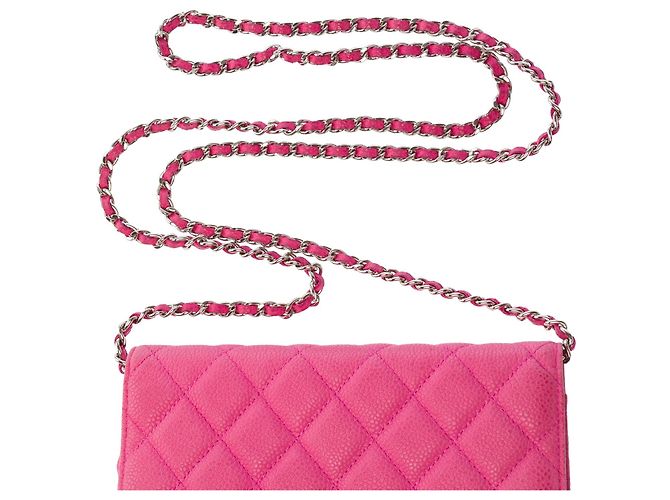 Borsa CHANEL Wallet on Chain in Pelle Rosa - 103854 - vista 10
