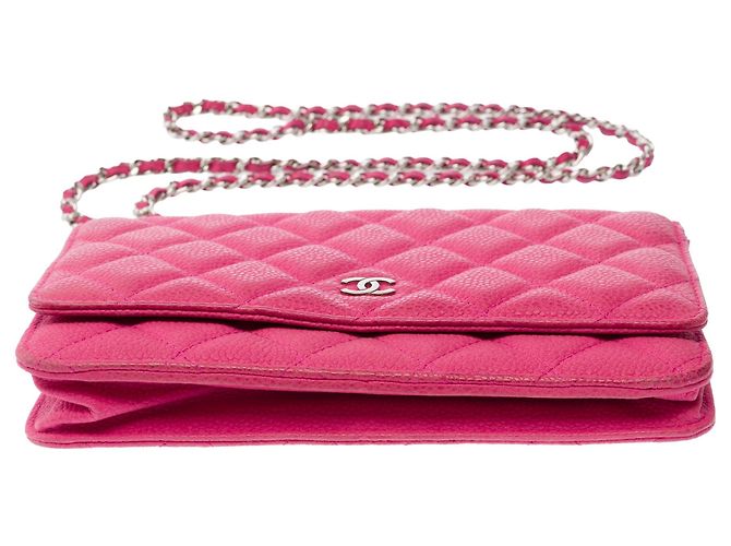 Borsa CHANEL Wallet on Chain in Pelle Rosa - 103854 - vista 11