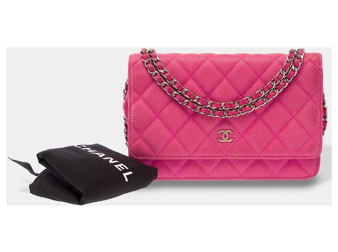 Borsa CHANEL Wallet on Chain in Pelle Rosa - 103854 - vista 2