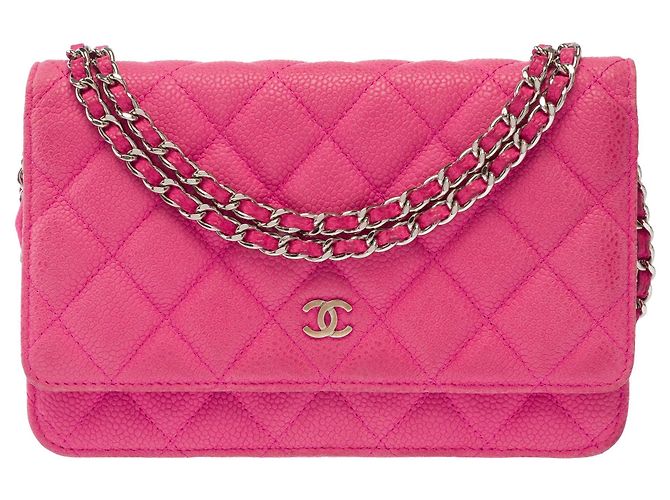 Borsa CHANEL Wallet on Chain in Pelle Rosa - 103854 - vista 3