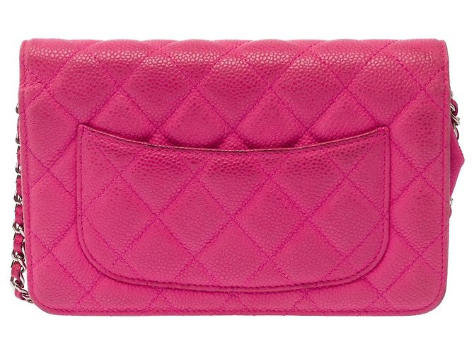 Borsa CHANEL Wallet on Chain in Pelle Rosa - 103854 - vista 4