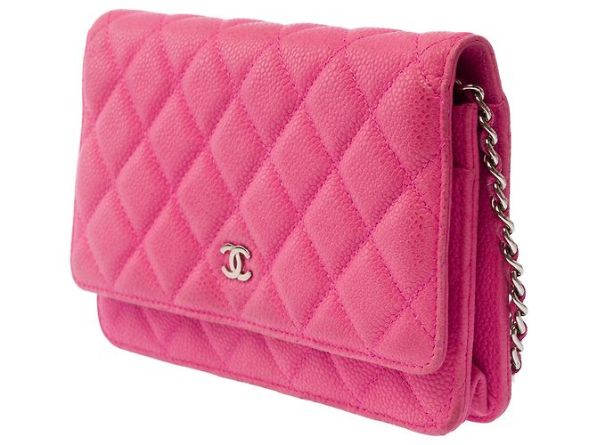 Borsa CHANEL Wallet on Chain in Pelle Rosa - 103854 - vista 5