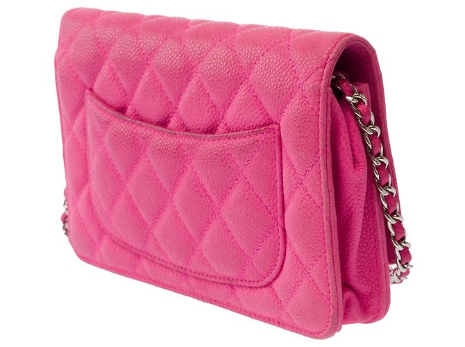 Borsa CHANEL Wallet on Chain in Pelle Rosa - 103854 - vista 6