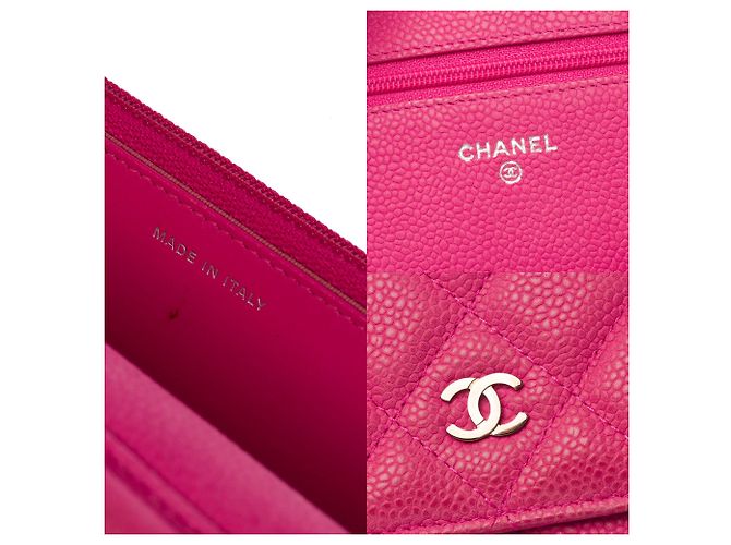 Borsa CHANEL Wallet on Chain in Pelle Rosa - 103854 - vista 7
