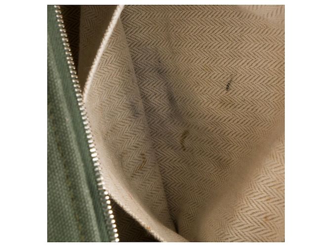 HERMÈS - Hermès Bride-à-Brac PM Clutch aus multicolorigem Canvas Khaki - Ansicht 11