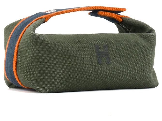 HERMÈS - Hermès Bride-à-Brac PM Clutch aus multicolorigem Canvas Khaki - Ansicht 2