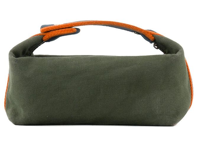 HERMÈS - Hermès Bride-à-Brac PM Clutch aus multicolorigem Canvas Khaki - Ansicht 3