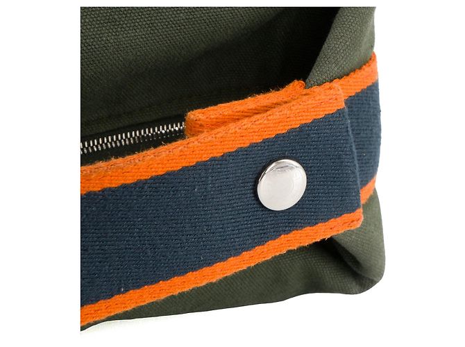HERMÈS - Hermès Bride-à-Brac PM Clutch aus multicolorigem Canvas Khaki - Ansicht 5