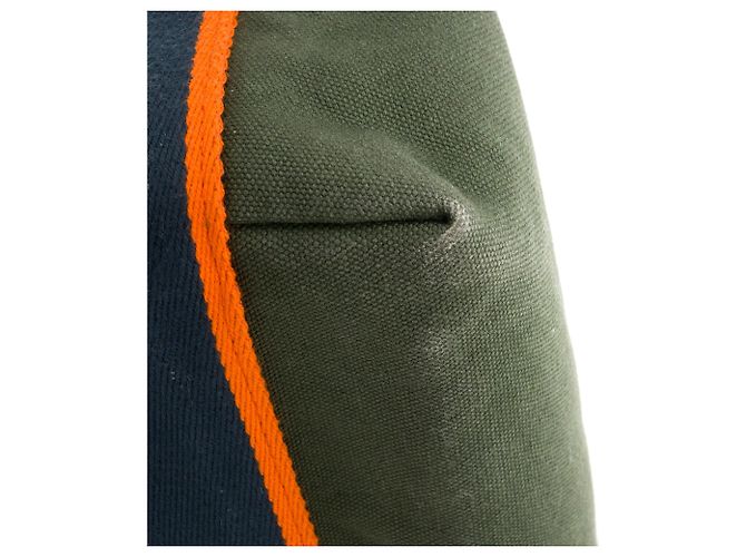 HERMÈS - Hermès Bride-à-Brac PM Clutch aus multicolorigem Canvas Khaki - Ansicht 7