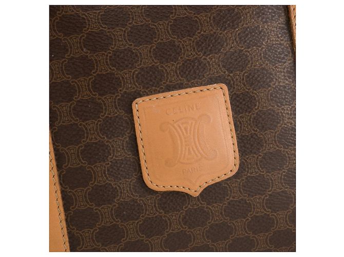 Céline CELINE - Vintage monogrammiertes Canvas Celine Boston 25 Handtasche Braun - Ansicht 8