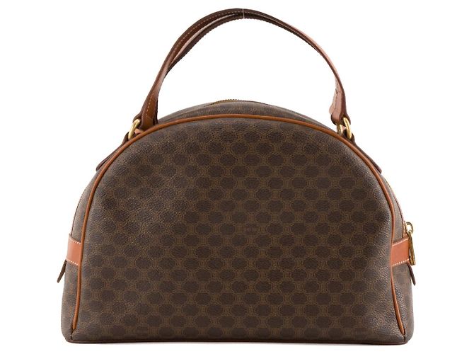 Céline CELINE - Vintage Macadam beschichtete Leinwand Celine Bowling Handtasche Braun - Ansicht 3