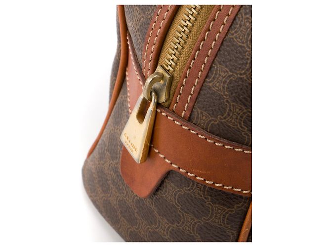 Céline CELINE - Vintage Macadam beschichtete Leinwand Celine Bowling Handtasche Braun - Ansicht 5
