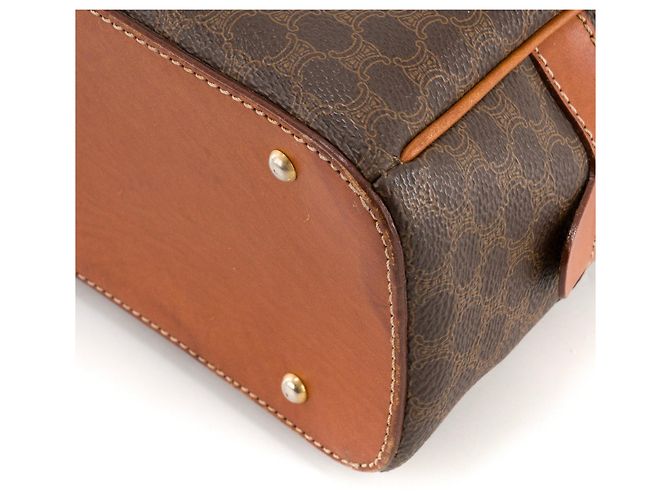 Céline CELINE - Vintage Macadam beschichtete Leinwand Celine Bowling Handtasche Braun - Ansicht 6
