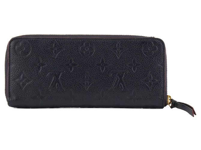 LOUIS VUITTON - Portafoglio Louis Vuitton Clémence in pelle empreinte blu navy - vista 2