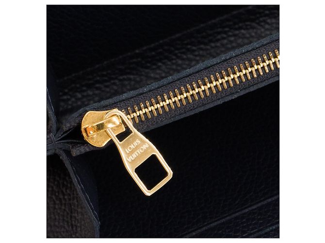 LOUIS VUITTON - Portafoglio Louis Vuitton Clémence in pelle empreinte blu navy - vista 7