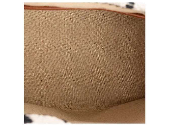 Céline CELINE - Borsa a tracolla Cabas Thais Celine in tela beige e nera - vista 7