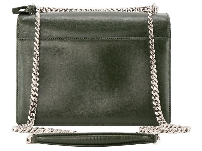 Autre Marque SAINT LAURENT - Borsa a tracolla Saint Laurent Sunset in pelle liscia verde Cachi - vista 3