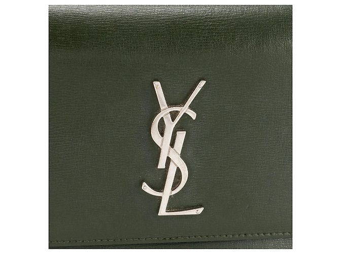 Autre Marque SAINT LAURENT - Borsa a tracolla Saint Laurent Sunset in pelle liscia verde Cachi - vista 5