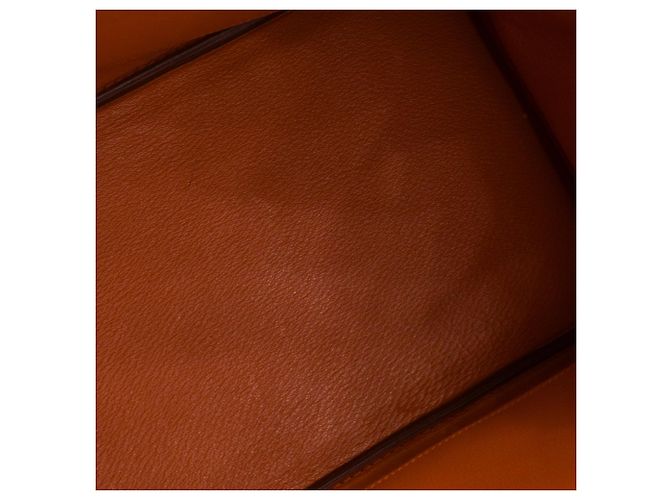 HERMÈS - Borsa a mano Hermès Birkin 35 in pelle Togo Orange H Arancione - vista 12