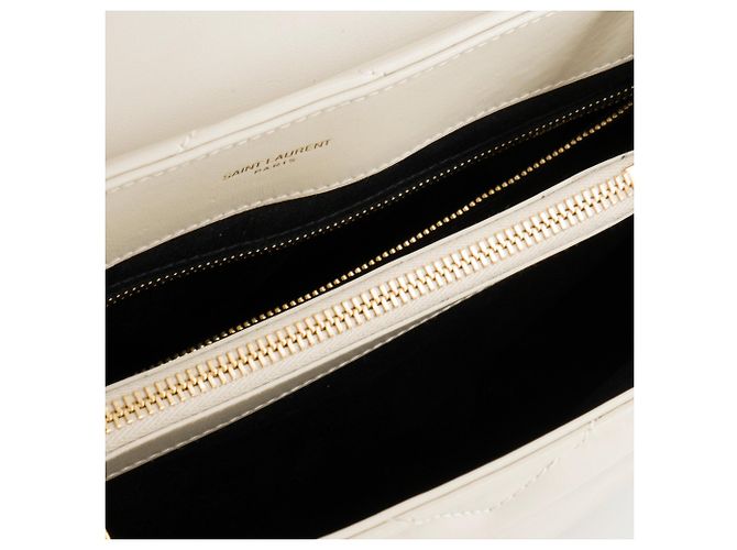 Autre Marque SAINT LAURENT - Borsa a tracolla Loulou medium Saint Laurent in pelle liscia écru Beige - vista 10