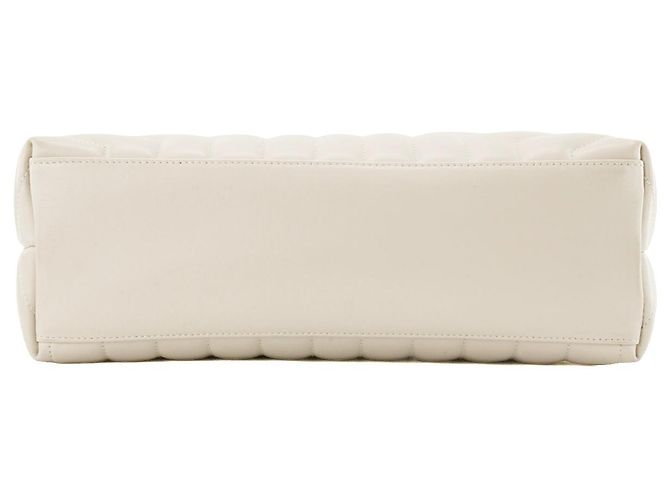 Autre Marque SAINT LAURENT - Borsa a tracolla Loulou medium Saint Laurent in pelle liscia écru Beige - vista 4