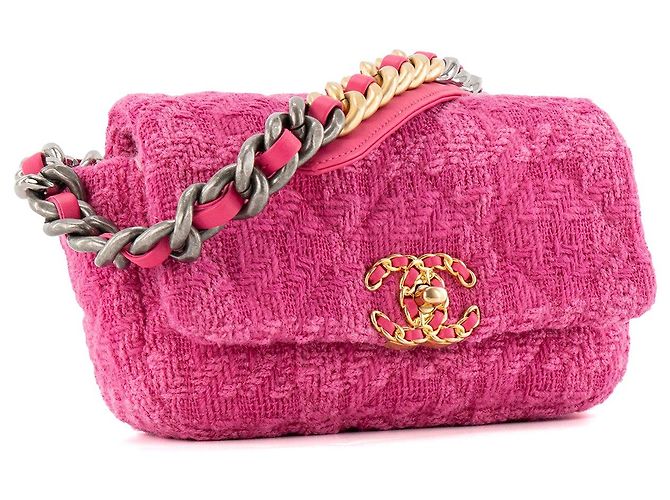 CHANEL - Borsa cintura Chanel 19 in tweed e pelle rosa - vista 2
