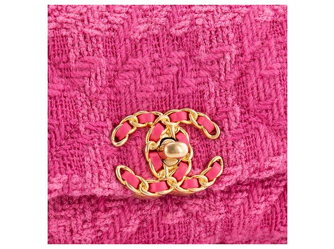 CHANEL - Borsa cintura Chanel 19 in tweed e pelle rosa - vista 5