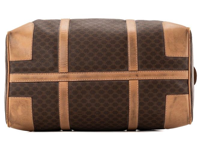 Céline CELINE - Borsa a mano Celine Boston 40 in tela rivestita Macadam e pelle marrone - vista 4