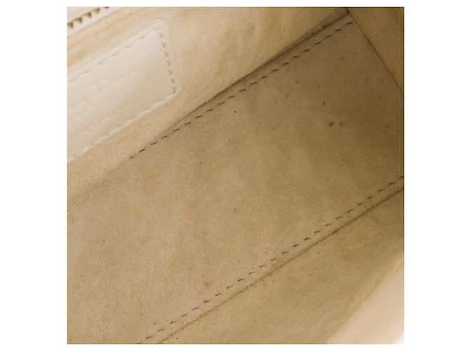 Autre Marque DIOR - Borsa a tracolla Lady Dior mini in pelle cannage écru Bianco - vista 9