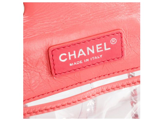 CHANEL - Borsa a tracolla Trendy CC Chanel in pelle rosa e plastica trasparente - vista 11