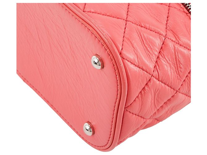 CHANEL - Borsa a tracolla Trendy CC Chanel in pelle rosa e plastica trasparente - vista 8