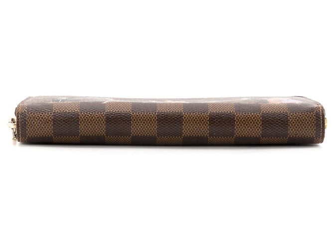LOUIS VUITTON - Cartera Zippy Illustre Louis Vuitton en toile enduite damier edición limitada Castaño - vista 3