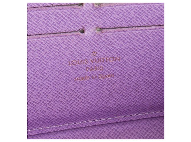 LOUIS VUITTON - Cartera Zippy Illustre Louis Vuitton en toile enduite damier edición limitada Castaño - vista 7