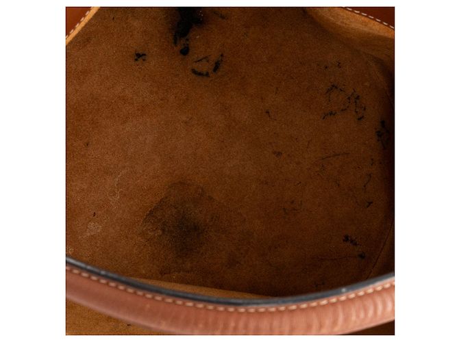 Céline CELINE - Borsa a tracolla Seau 16 Celine in pelle liscia marrone - vista 12