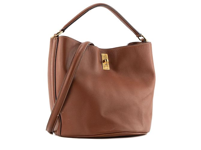 Céline CELINE - Borsa a tracolla Seau 16 Celine in pelle liscia marrone - vista 2